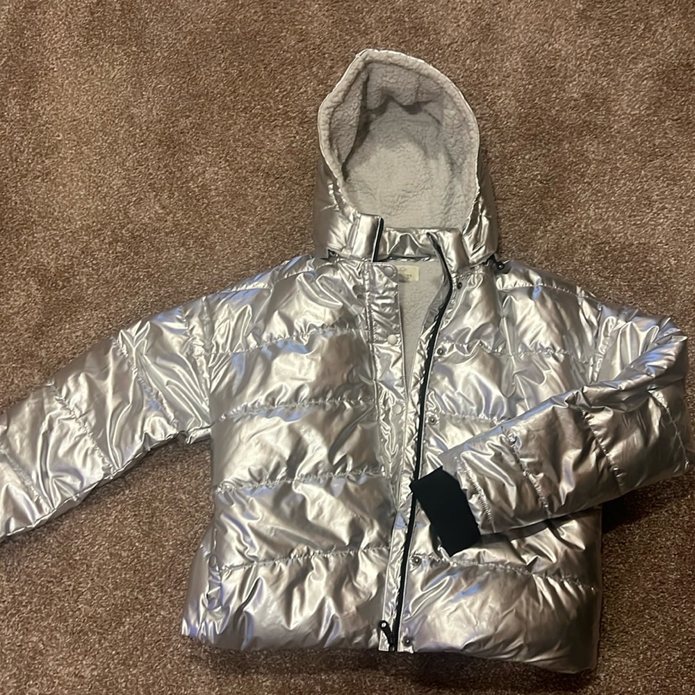 Silver Offline by Aerie Sherpa lined puffer